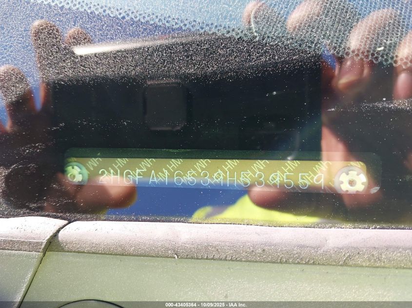 2009 Honda Civic Lx VIN: 2HGFA16539H539559 Lot: 43405364