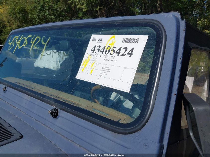 1995 Jeep Wrangler / Yj S/Rio Grande VIN: 1J4FY19P9SP303808 Lot: 43405424