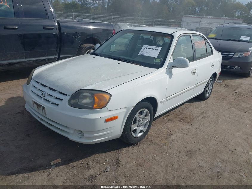 2004 Hyundai Accent Gl VIN: KMHCG45C04U553583 Lot: 43405449