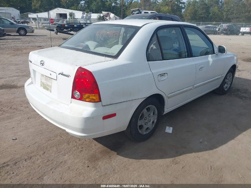 2004 Hyundai Accent Gl VIN: KMHCG45C04U553583 Lot: 43405449