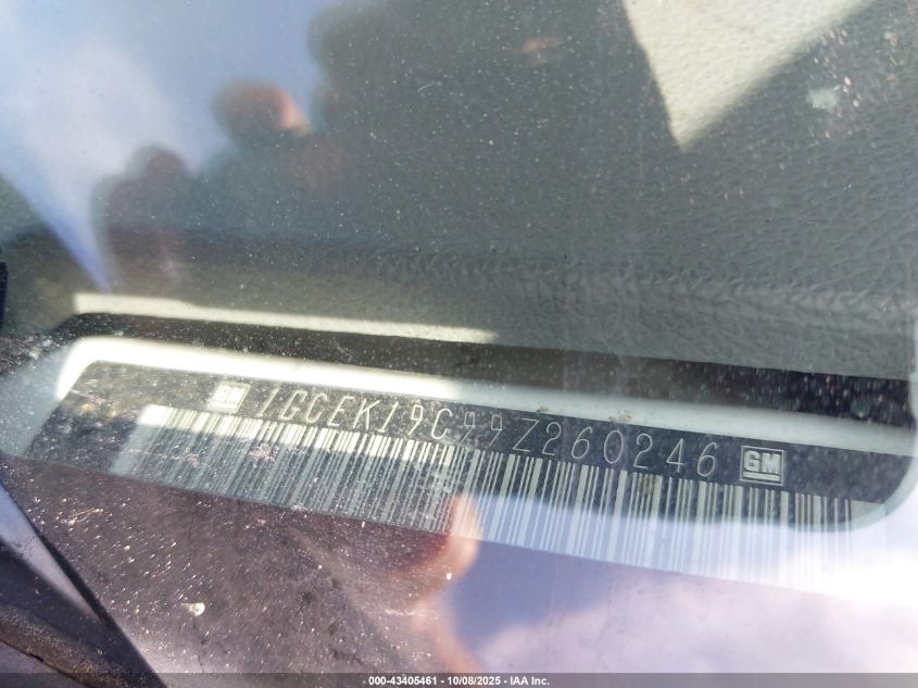 2009 Chevrolet Silverado 1500 Work Truck VIN: 1GCEK19C99Z260246 Lot: 43405461