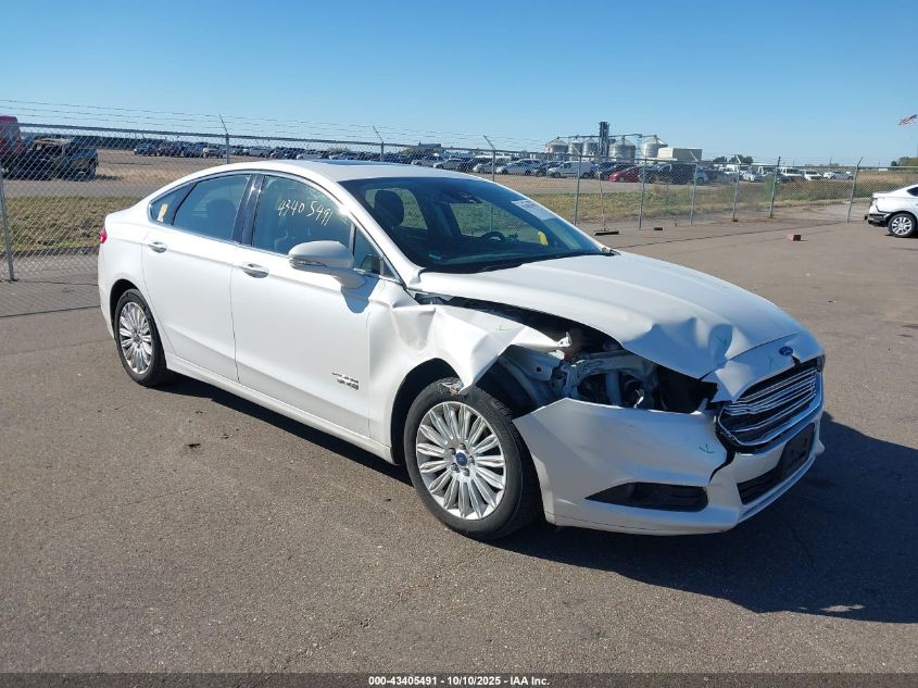 2016 Ford Fusion Energi Se Luxury white sedan hybrid 3FA6P0PU0GR246206 photo #1