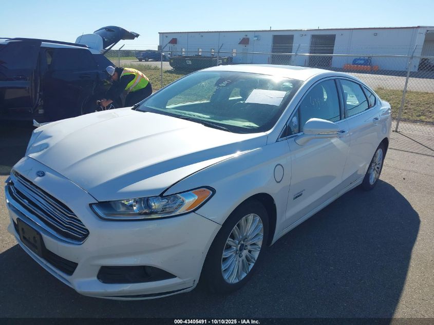 2016 Ford Fusion Energi Se Luxury white sedan hybrid 3FA6P0PU0GR246206 photo #3