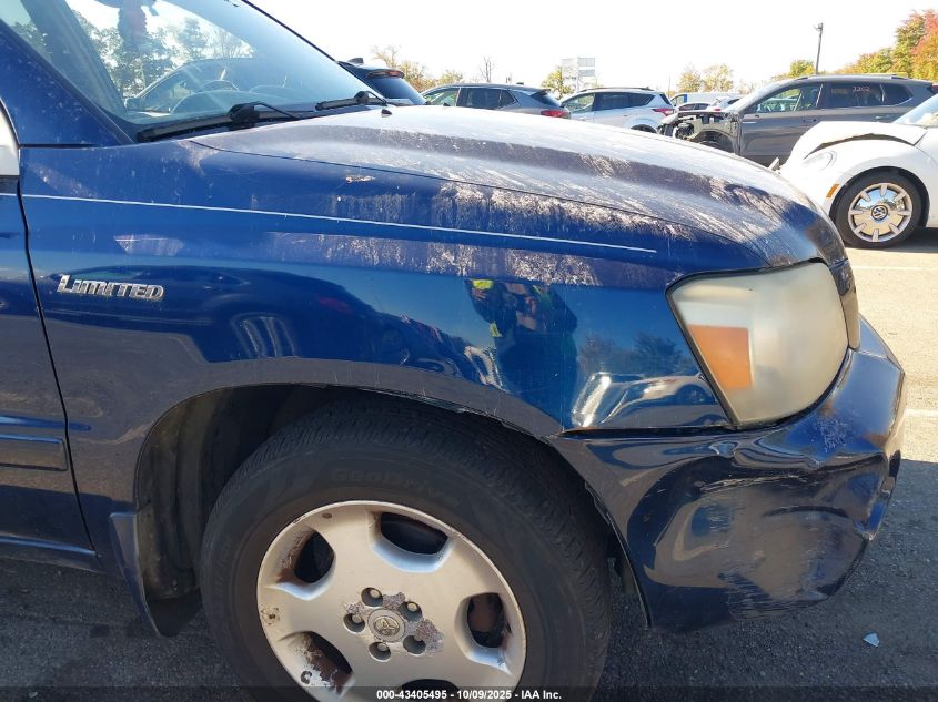 2004 Toyota Highlander Limited V6 VIN: JTEEP21A240064093 Lot: 43405495