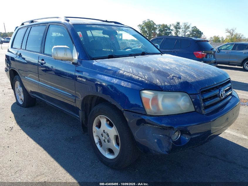 2004 Toyota Highlander Limited V6 VIN: JTEEP21A240064093 Lot: 43405495