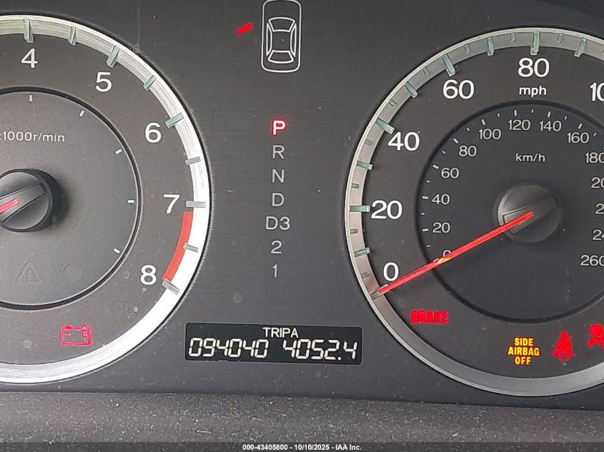 2009 Honda Accord 2.4 Ex-L VIN: 1HGCP26879A113647 Lot: 43405800