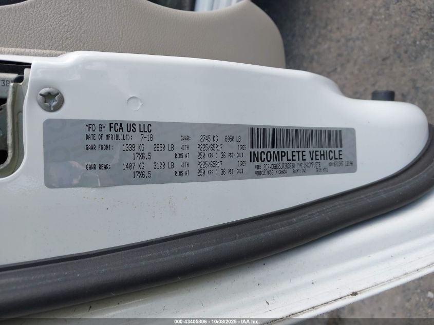 2018 Dodge Grand Caravan Se VIN: 2C7WDGBG5JR363230 Lot: 43405806