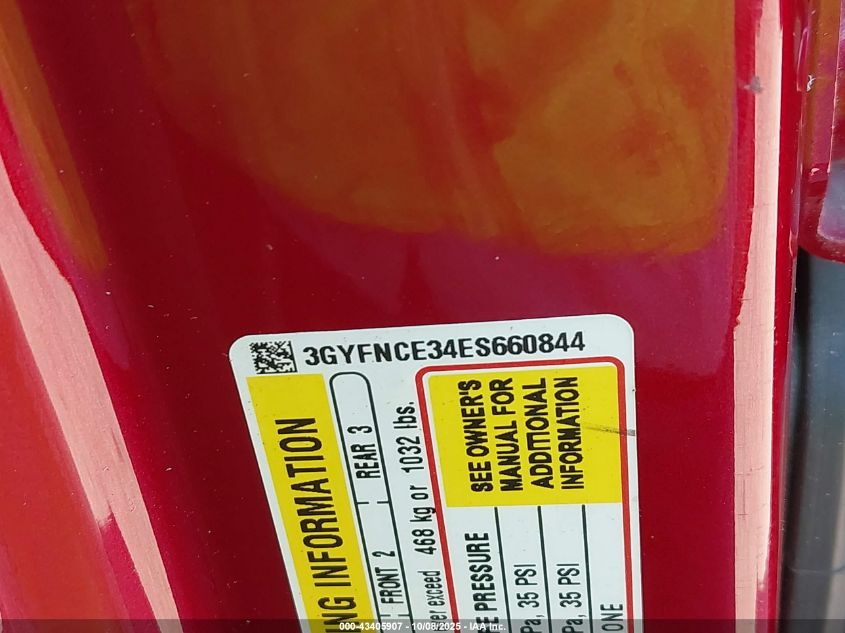 2014 Cadillac Srx Performance Collection VIN: 3GYFNCE34ES660844 Lot: 43405907