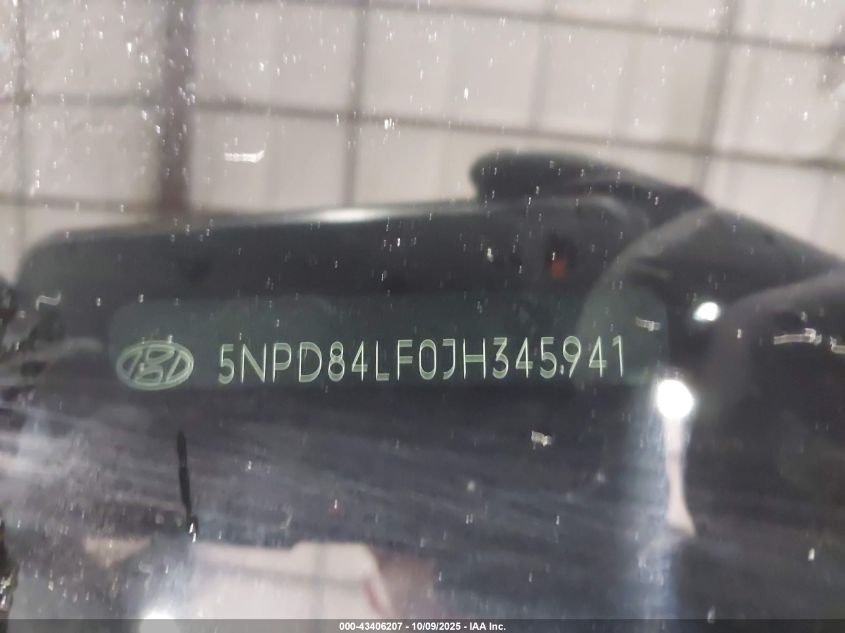 2018 Hyundai Elantra Value Edition VIN: 5NPD84LF0JH345941 Lot: 43406207