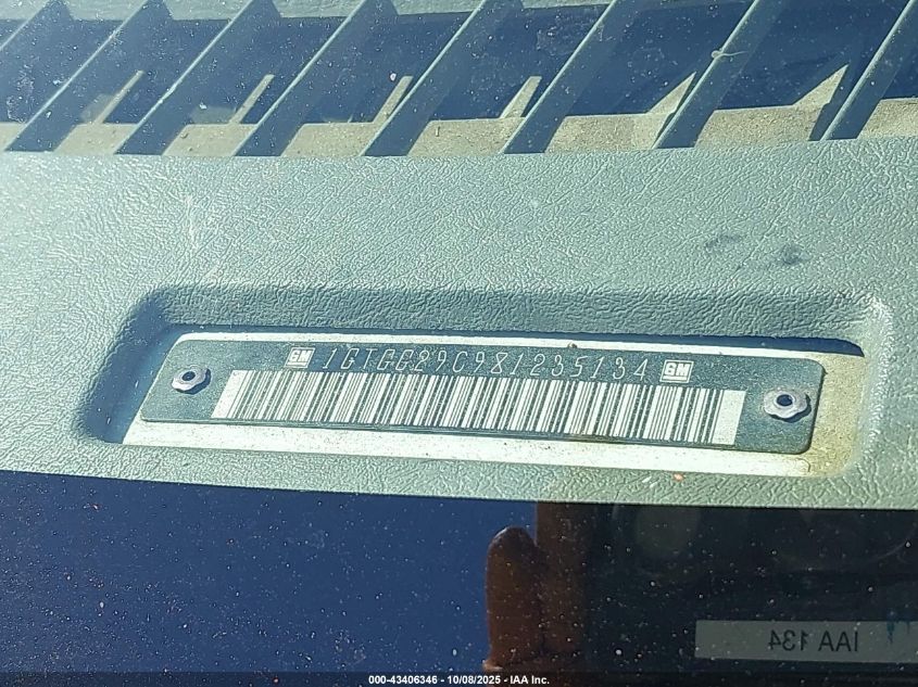 2008 GMC Savana Work Van VIN: 1GTGG29C981235134 Lot: 43406346