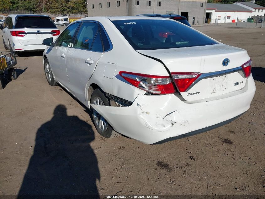 2016 Toyota Camry Hybrid Le VIN: 4T1BD1FK6GU183009 Lot: 43406360
