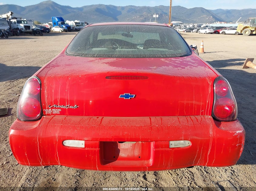 2005 Chevrolet Monte Carlo Ls VIN: 2G1WW12E359215076 Lot: 43406373