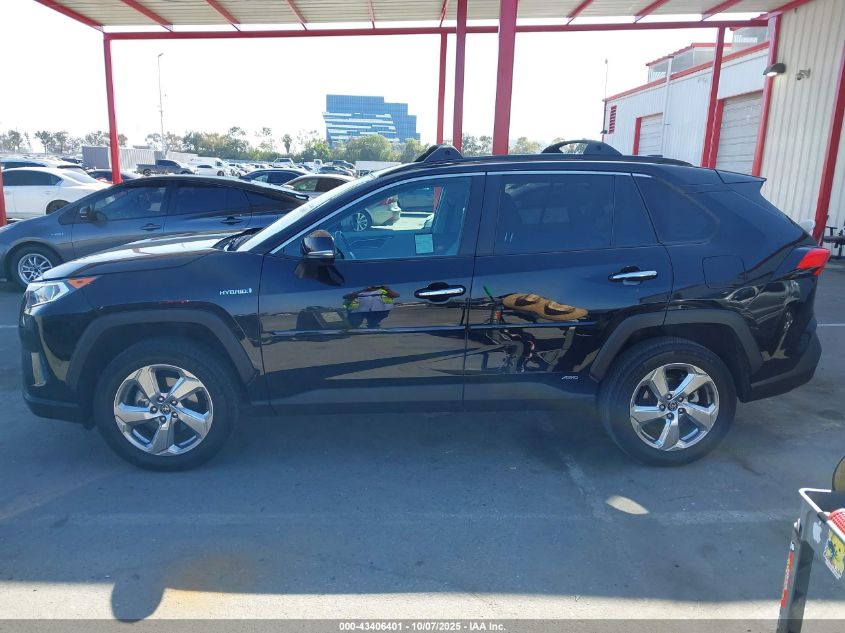 2020 Toyota Rav4 Hybrid Limited VIN: 2T3DWRFV1LW051885 Lot: 43406401