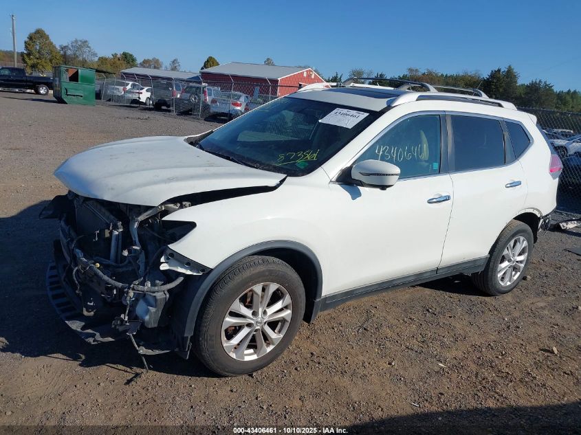 2016 Nissan Rogue Sv VIN: 5N1AT2MV6GC873561 Lot: 43406461