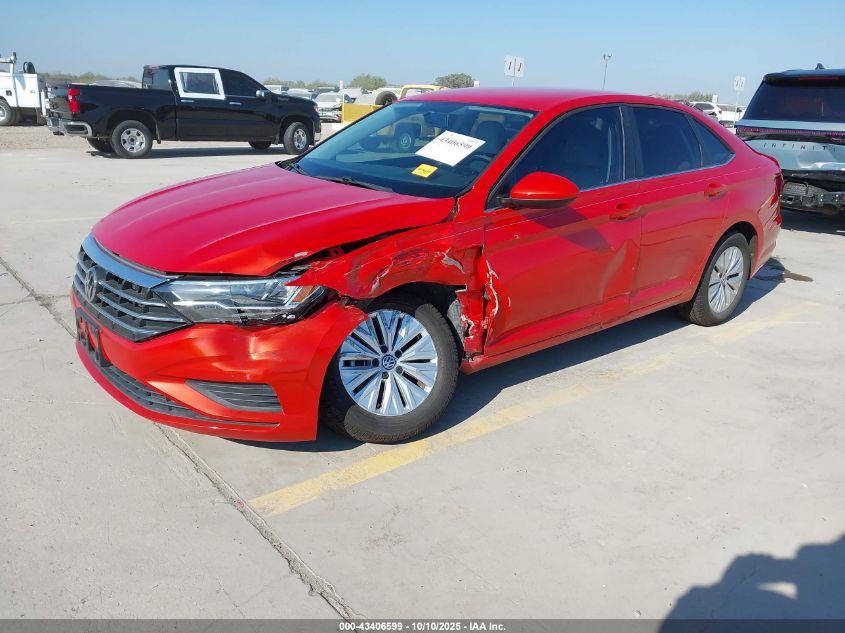 2019 Volkswagen Jetta 1.4T R-Line/1.4T S/1.4T Se orange sedan gasoline 3VWC57BU7KM134377 photo #3