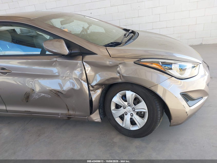 2016 Hyundai Elantra Se VIN: 5NPDH4AE4GH718465 Lot: 43406613