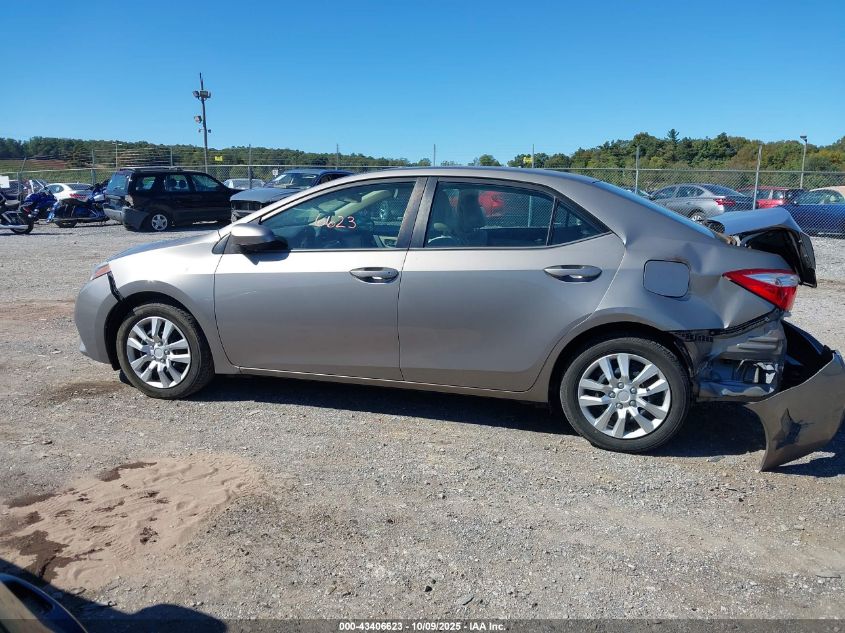 2015 Toyota Corolla Le VIN: 2T1BURHE4FC349677 Lot: 43406623