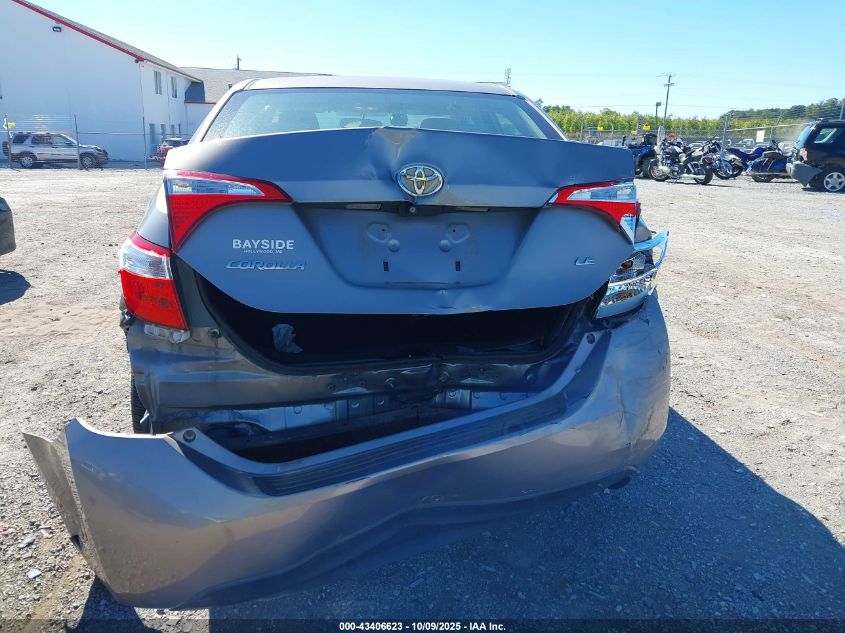 2015 Toyota Corolla Le VIN: 2T1BURHE4FC349677 Lot: 43406623