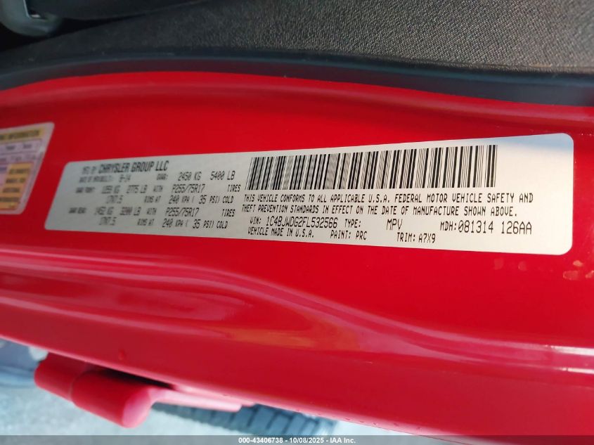 2015 Jeep Wrangler Unlimited Sport VIN: 1C4BJWDG2FL532566 Lot: 43406738