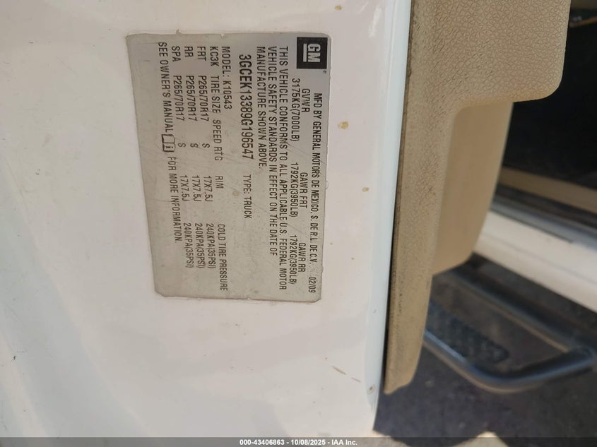 2007 Chevrolet Silverado 1500 Lt1 VIN: 2GCEK13C871677971 Lot: 43406863