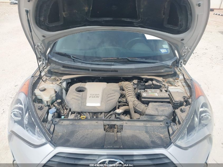 2013 Hyundai Veloster Turbo W/Blue VIN: KMHTC6AE5DU108013 Lot: 43406879