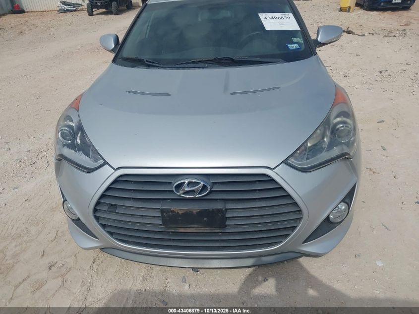 2013 Hyundai Veloster Turbo W/Blue VIN: KMHTC6AE5DU108013 Lot: 43406879