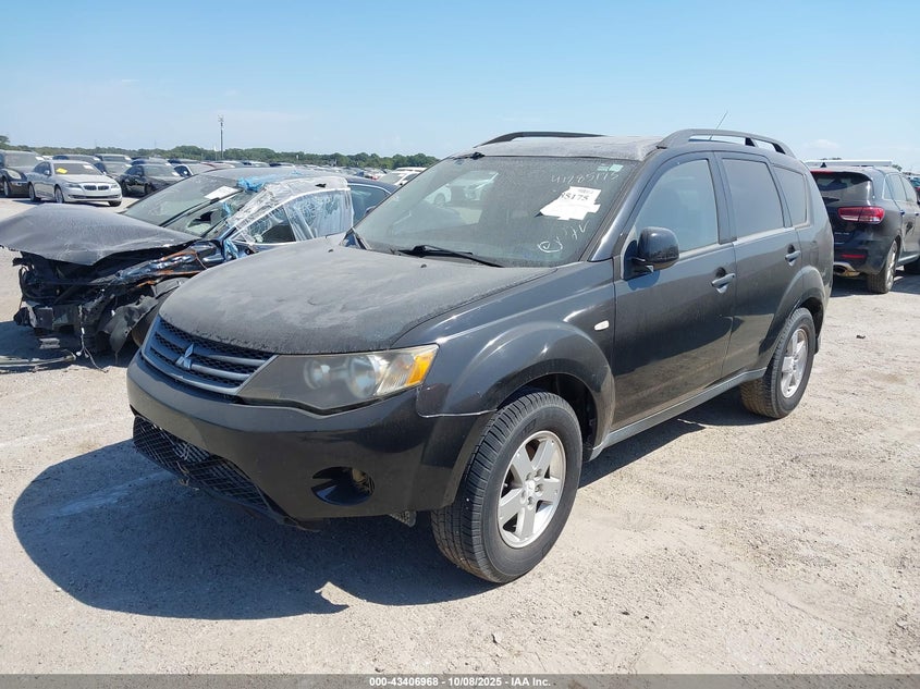 2007 Mitsubishi Outlander Es/Ls black suv gasoline JA4MS31X27Z010845 photo #3
