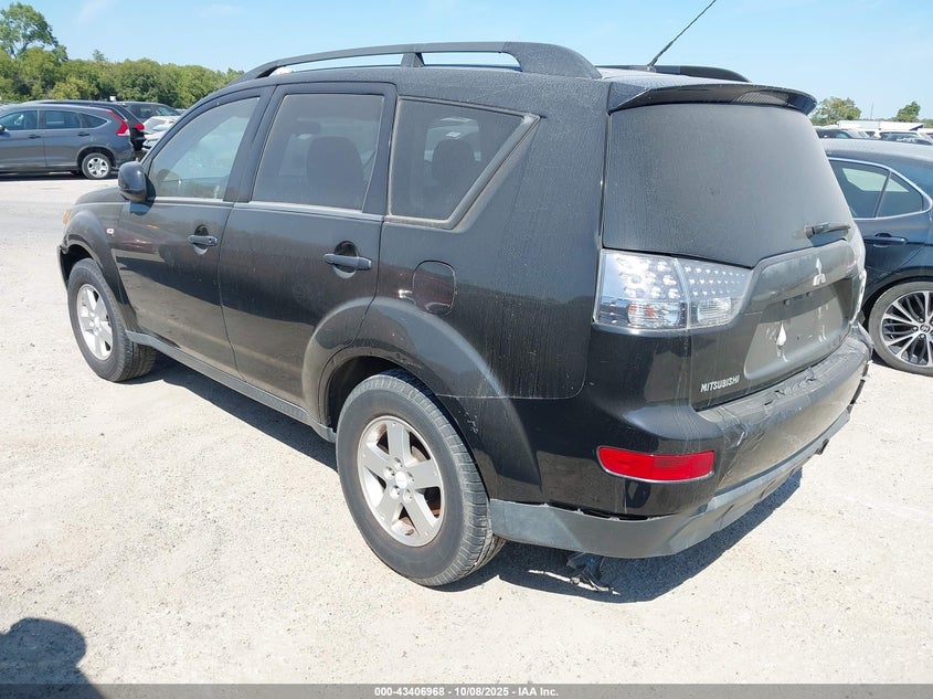 2007 Mitsubishi Outlander Es/Ls black suv gasoline JA4MS31X27Z010845 photo #4