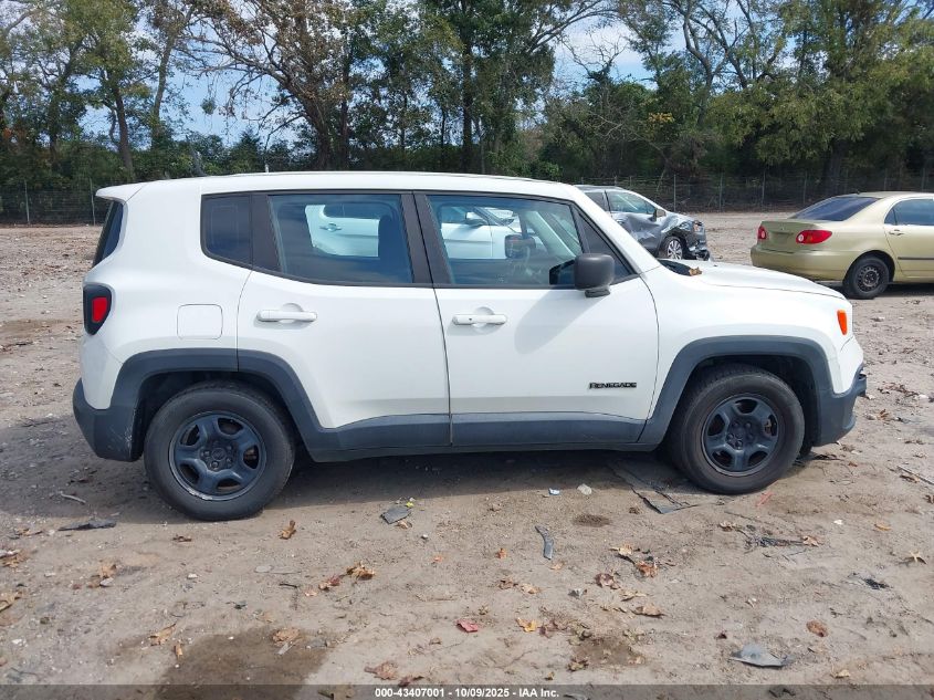 2018 Jeep Renegade Sport Fwd VIN: ZACCJAAB6JPG80157 Lot: 43407001