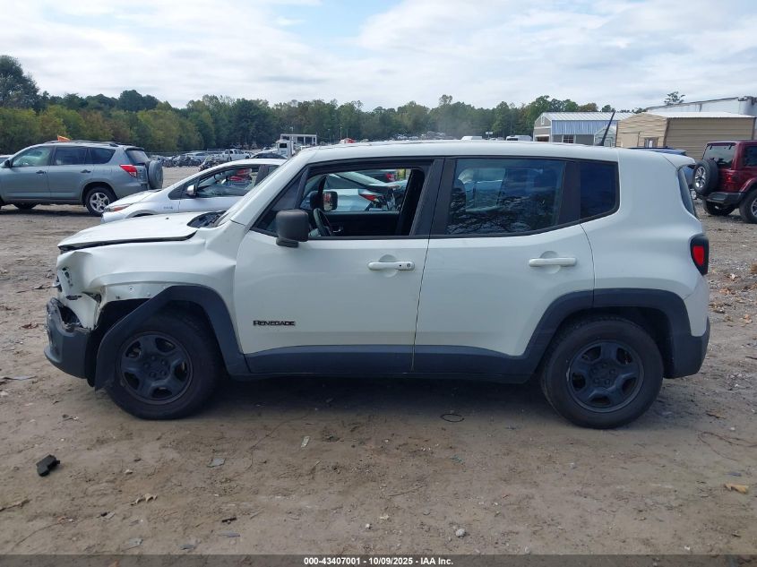 2018 Jeep Renegade Sport Fwd VIN: ZACCJAAB6JPG80157 Lot: 43407001