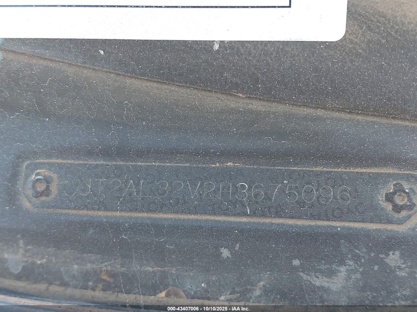 1987 Toyota Tercel Deluxe VIN: JT2AL32V2H3675096 Lot: 43407006