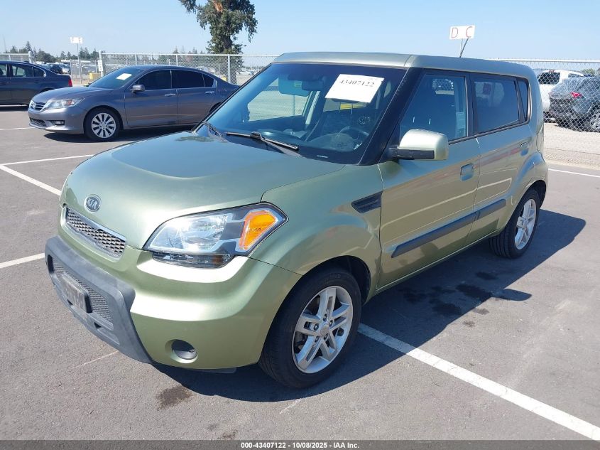 2010 Kia Soul + VIN: KNDJT2A24A7144909 Lot: 43407122