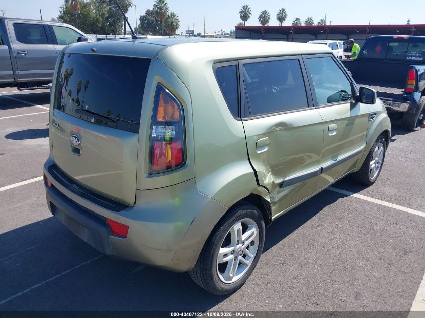 2010 Kia Soul + VIN: KNDJT2A24A7144909 Lot: 43407122