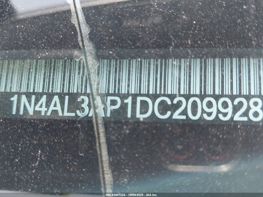 2013 Nissan Altima 2.5 Sl VIN: 1N4AL3AP1DC209928 Lot: 43407224