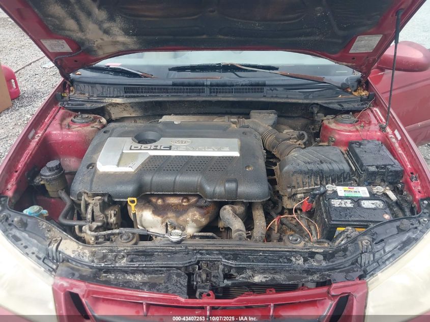 2004 Kia Spectra Ex/Lx VIN: KNAFE121045012761 Lot: 43407253