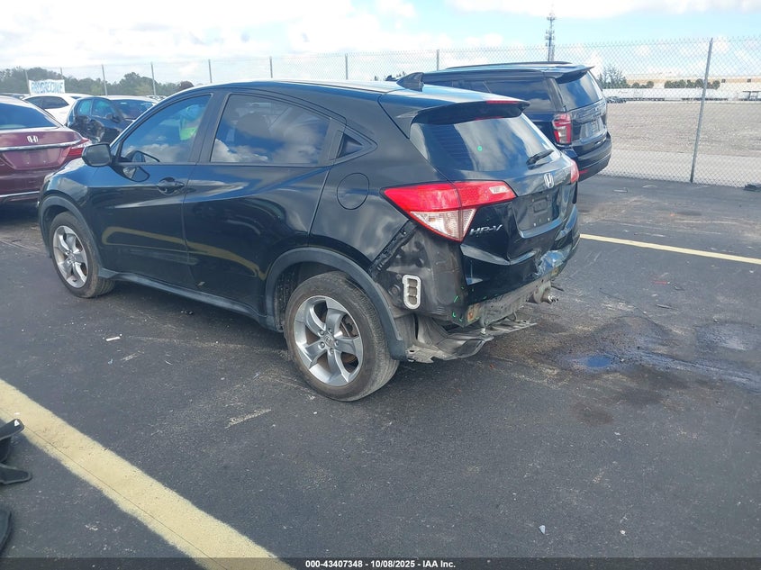 2017 Honda Hr-v 1.8 Lx Black Lot 111043407348 Vin 3CZRU5H37HM705369