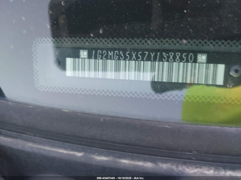 2007 Pontiac Solstice Gxp VIN: 1G2MG35X57Y138850 Lot: 43407445