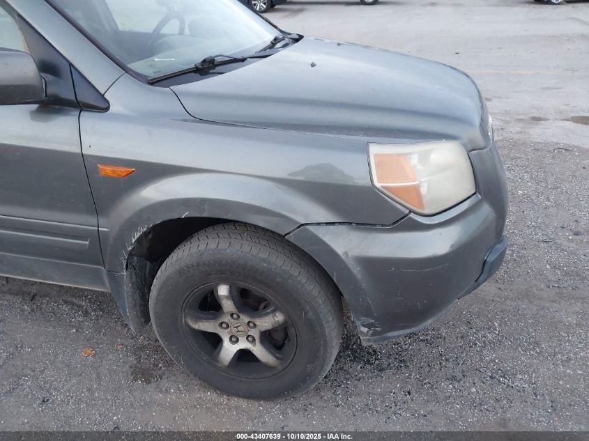 2007 Honda Pilot Ex-L VIN: 5FNYF18517B021782 Lot: 43407639