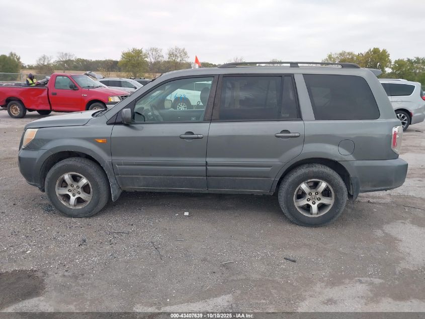 2007 Honda Pilot Ex-L VIN: 5FNYF18517B021782 Lot: 43407639