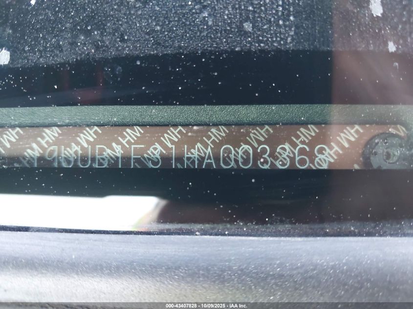 2017 Acura Tlx VIN: 19UUB1F31HA003368 Lot: 43407828