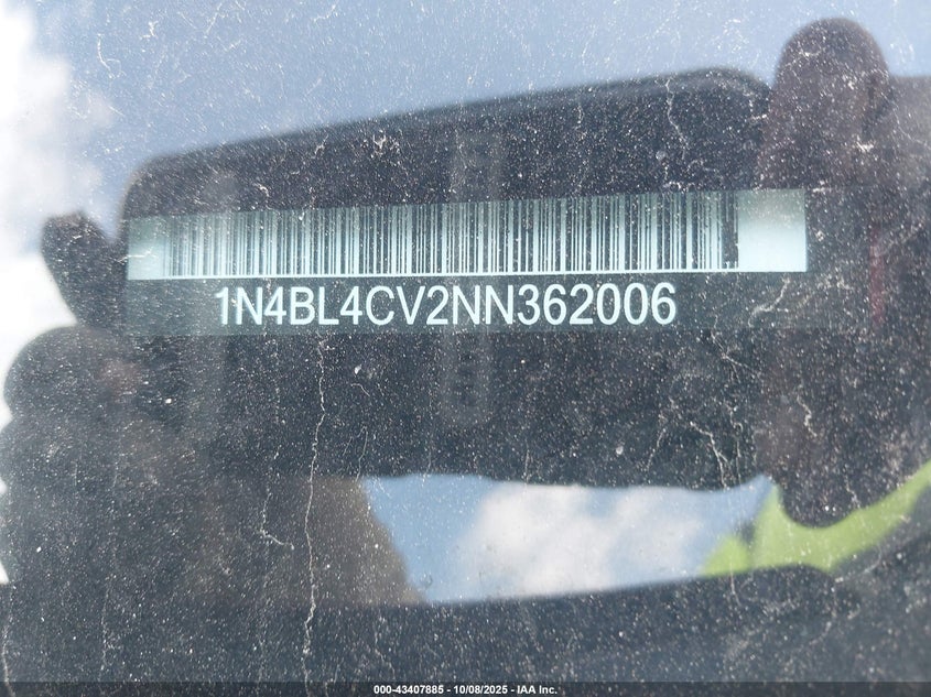 2022 NISSAN ALTIMA SR FWD 1N4BL4CV2NN362006