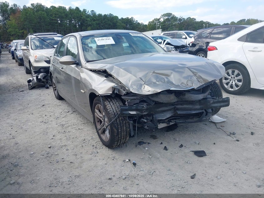 2008 BMW 328I beige sedan gasoline WBAVC57548NK77872 photo #1