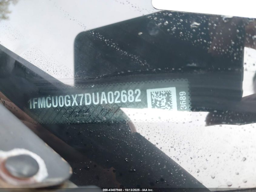 2013 Ford Escape Se VIN: 1FMCU0GX7DUA02682 Lot: 43407948