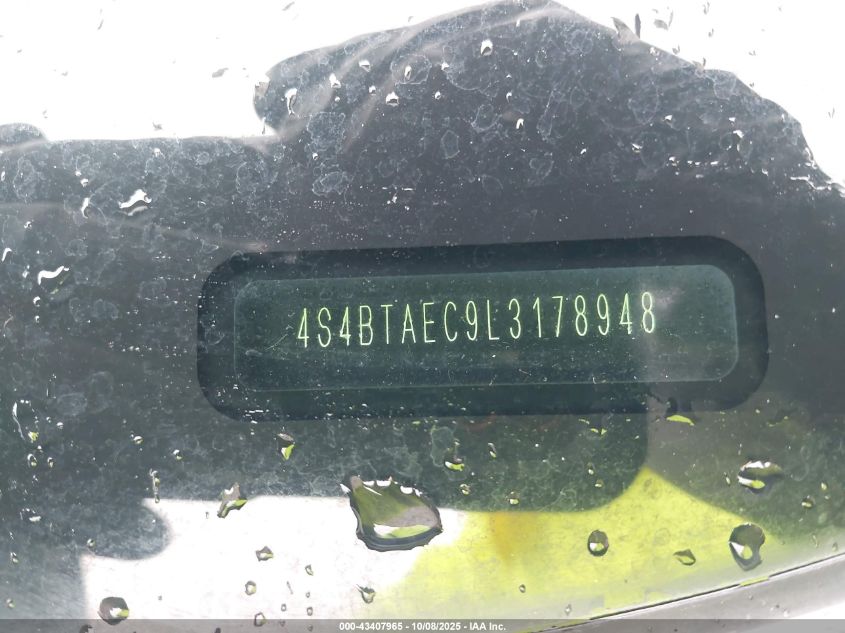 2020 Subaru Outback Premium VIN: 4S4BTAEC9L3178948 Lot: 43407965