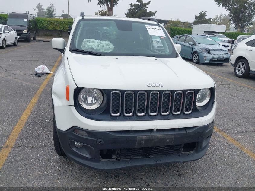 2018 Jeep Renegade Latitude 4X4 VIN: ZACCJBBB7JPJ30032 Lot: 43408219