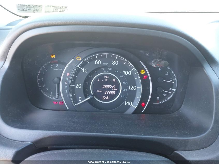 2012 Honda Cr-V Lx VIN: 5J6RM4H39CL062463 Lot: 43408227