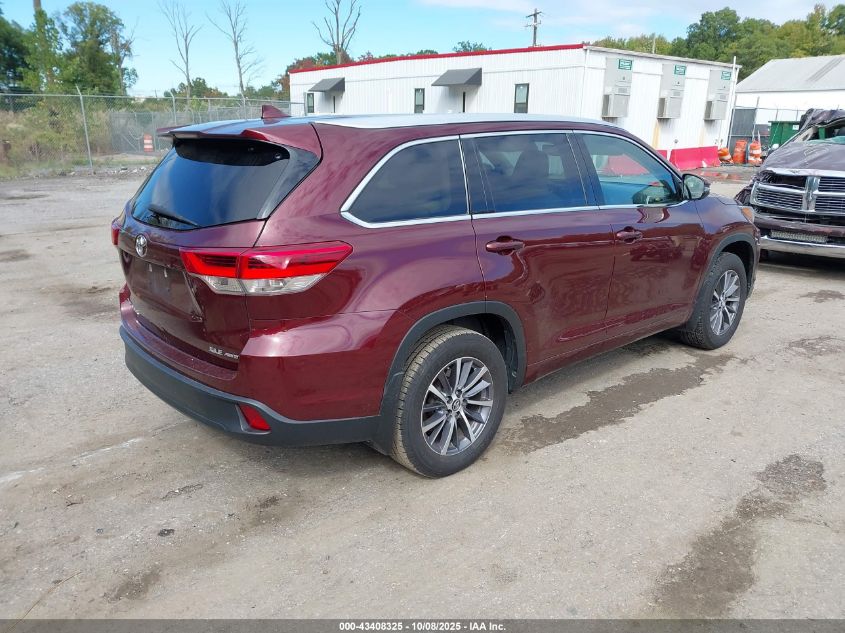 2018 Toyota Highlander Xle VIN: 5TDJZRFH1JS827757 Lot: 43408325