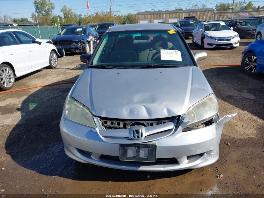 2004 Honda Civic Vp VIN: 1HGES163X4L017336 Lot: 43408360