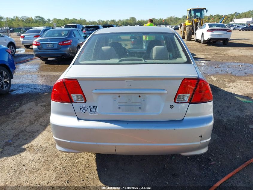 2004 Honda Civic Vp VIN: 1HGES163X4L017336 Lot: 43408360