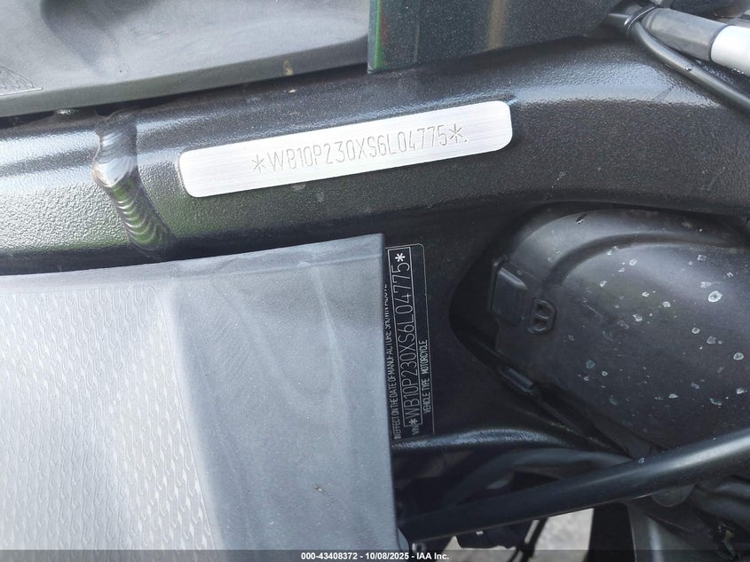 2025 BMW S 1000 Rr VIN: WB10P230XS6L04775 Lot: 43408372